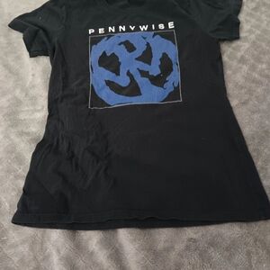 Black Pennywise T-Shirt with Blue Graphic